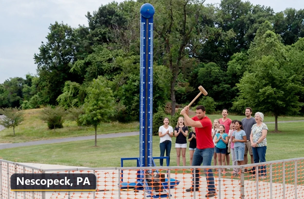 High striker carnival game rental in Nescopeck, Pennsylvania for field days, parties and events