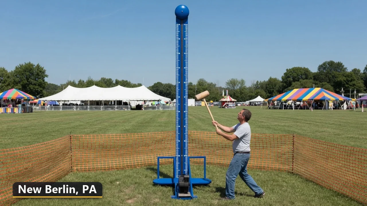 High striker carnival game rental in New Berlin, Pennsylvania for field days, parties and events