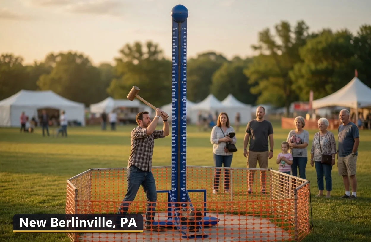 High striker carnival game rental in New Berlinville, Pennsylvania for field days, parties and events