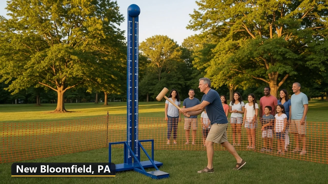 High striker carnival game rental in New Bloomfield, Pennsylvania for field days, parties and events