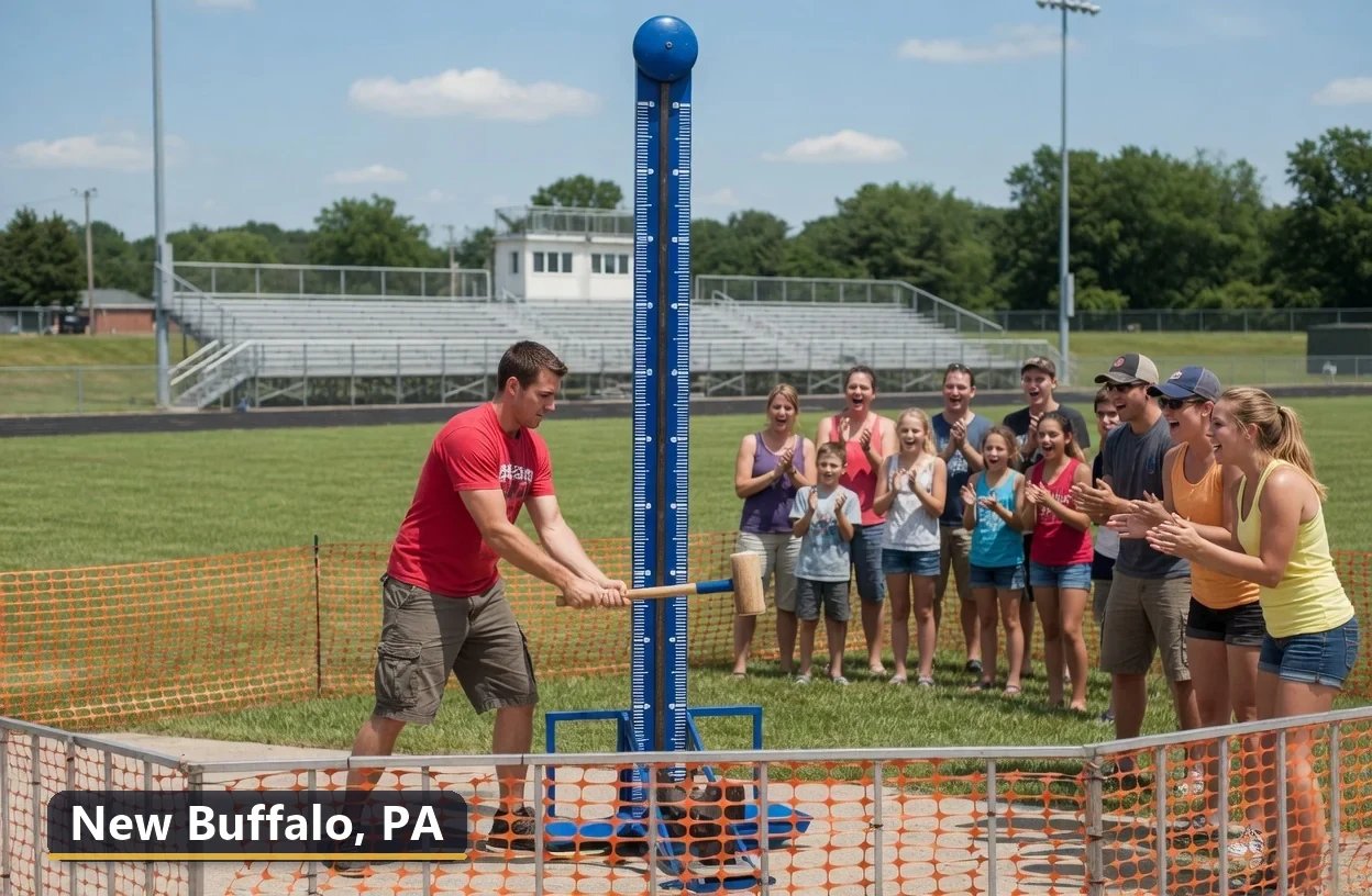 High striker carnival game rental in New Buffalo, Pennsylvania for field days, parties and events
