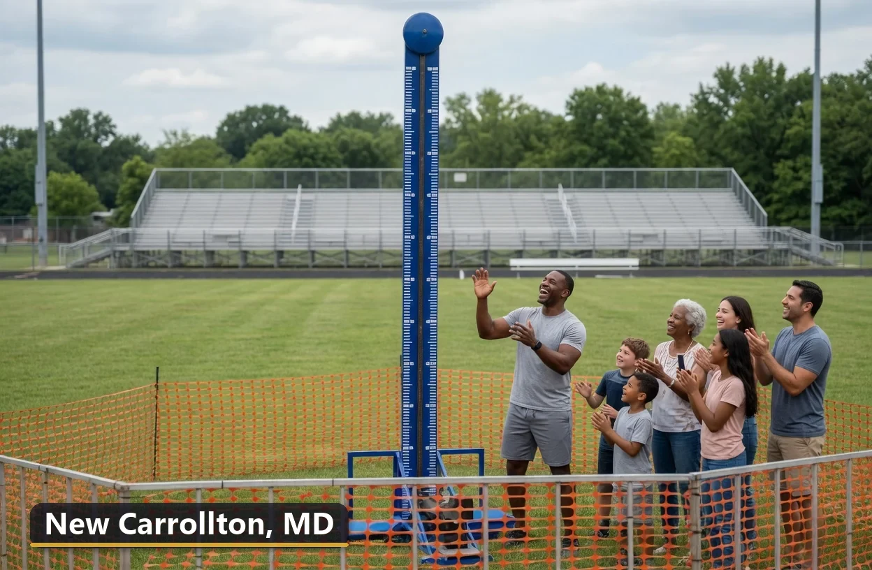 High striker carnival game rental in New Carrollton, Maryland for field days, parties and events