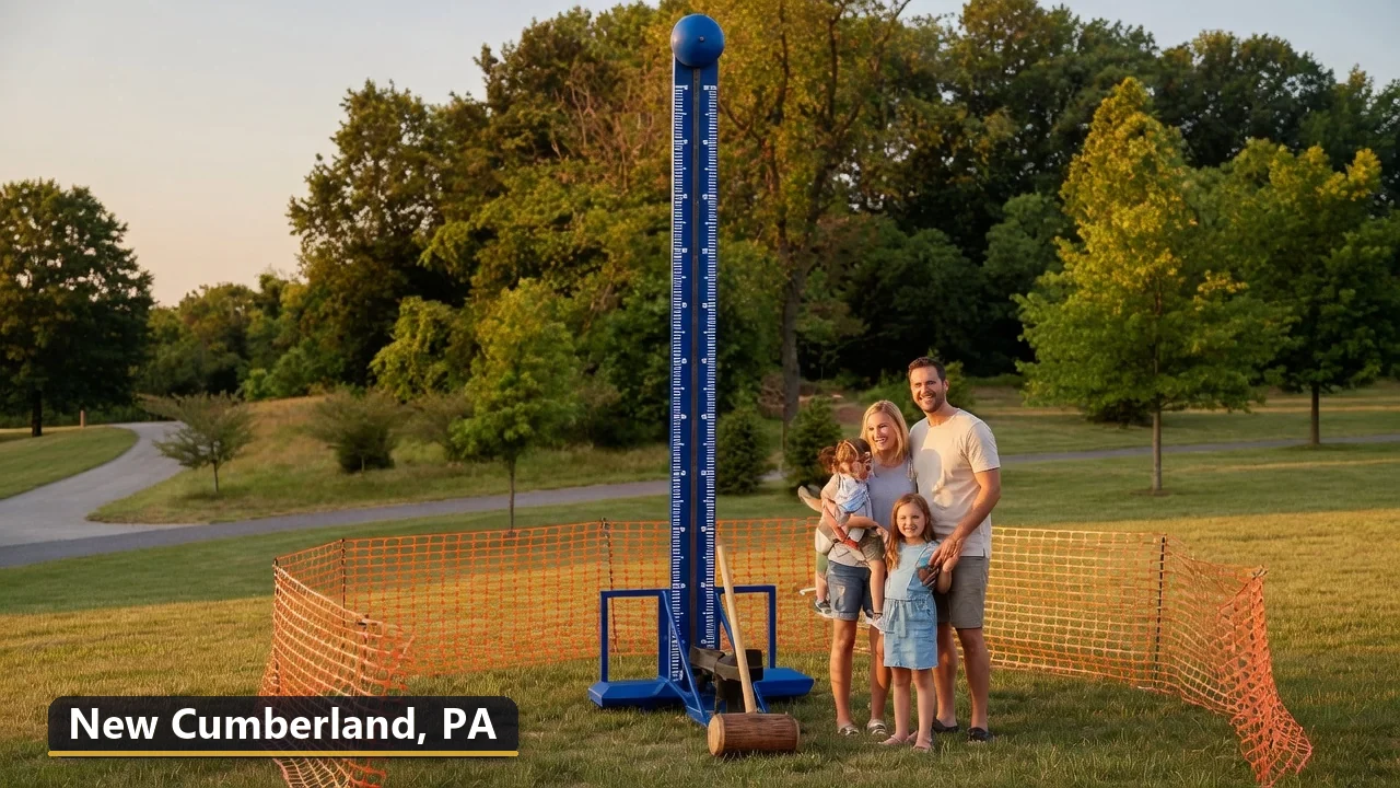 High striker carnival game rental in New Cumberland, Pennsylvania for field days, parties and events