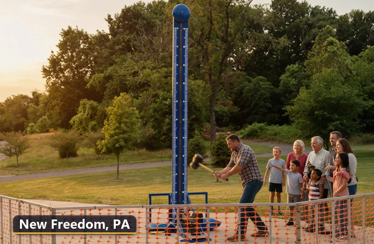 High striker carnival game rental in New Freedom, Pennsylvania for field days, parties and events