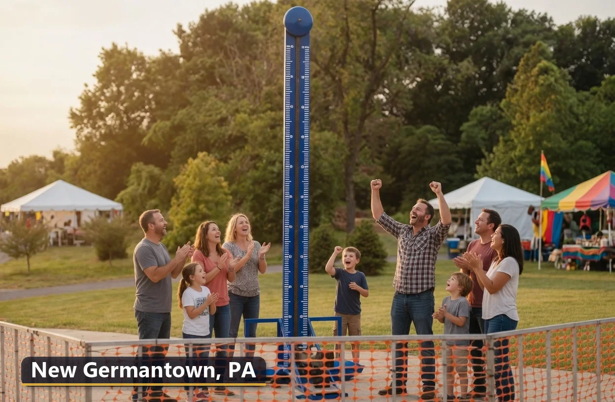 High striker carnival game rental in New Germantown, Pennsylvania for field days, parties and events