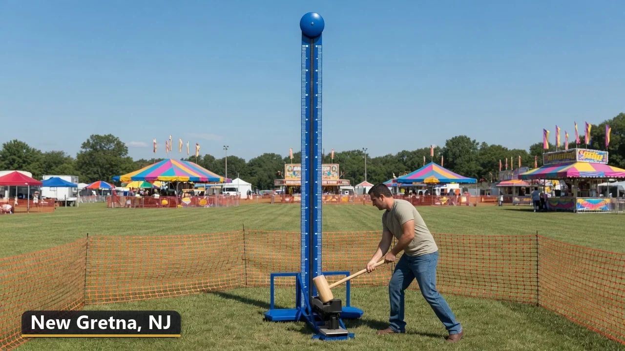 High striker carnival game rental in New Gretna, New Jersey for field days, parties and events