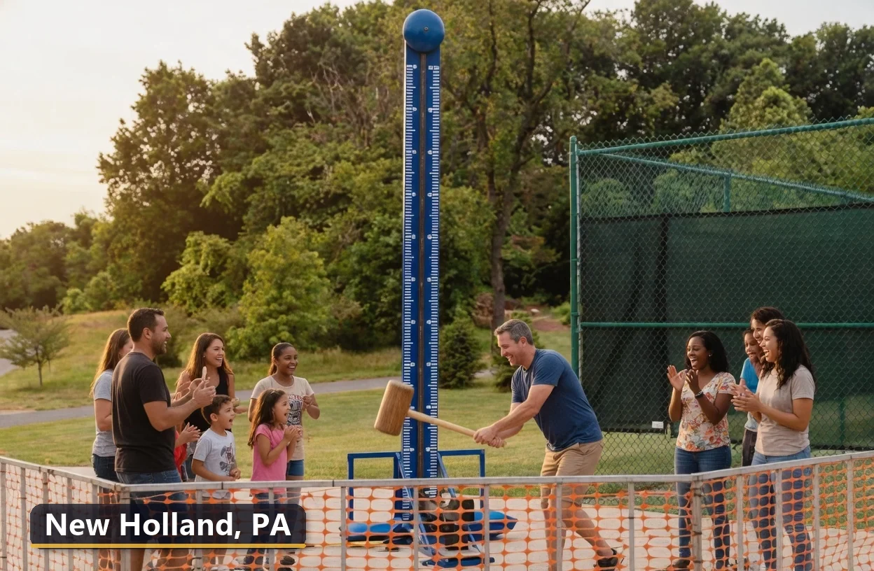 High striker carnival game rental in New Holland, Pennsylvania for field days, parties and events