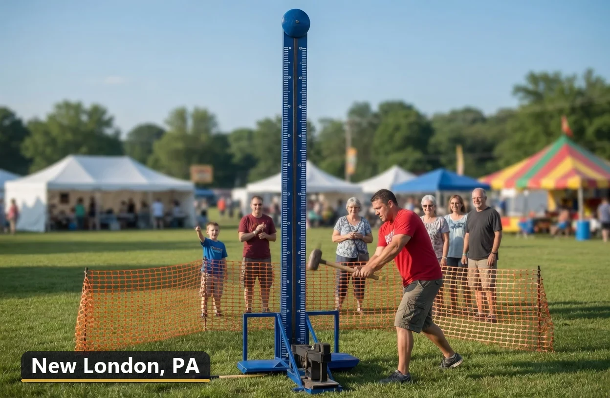High striker carnival game rental in New London, Pennsylvania for field days, parties and events