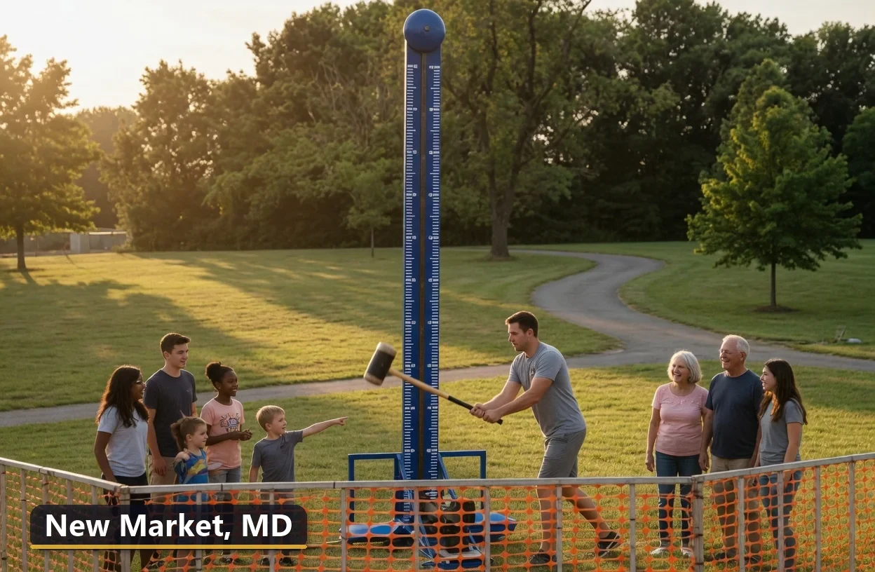 High striker carnival game rental in New Market, Maryland for field days, parties and events