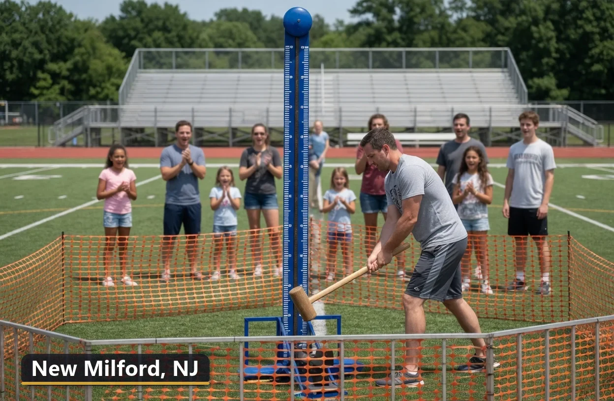 High striker carnival game rental in New Milford, New Jersey for field days, parties and events