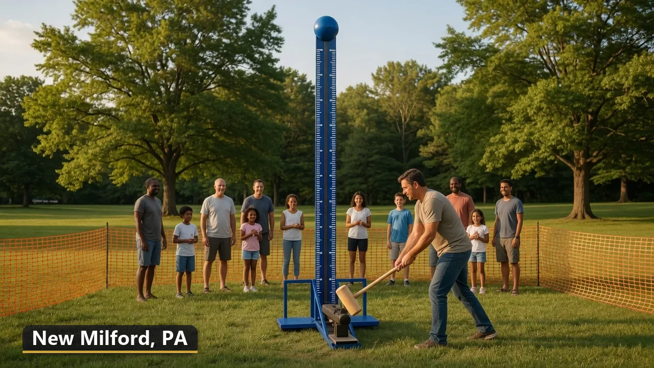 High striker carnival game rental in New Milford, Pennsylvania for field days, parties and events