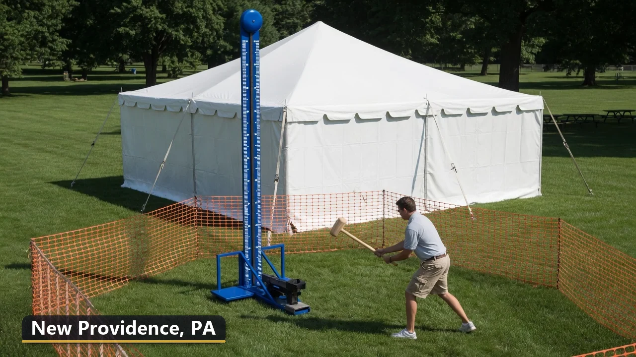 High striker carnival game rental in New Providence, Pennsylvania for field days, parties and events