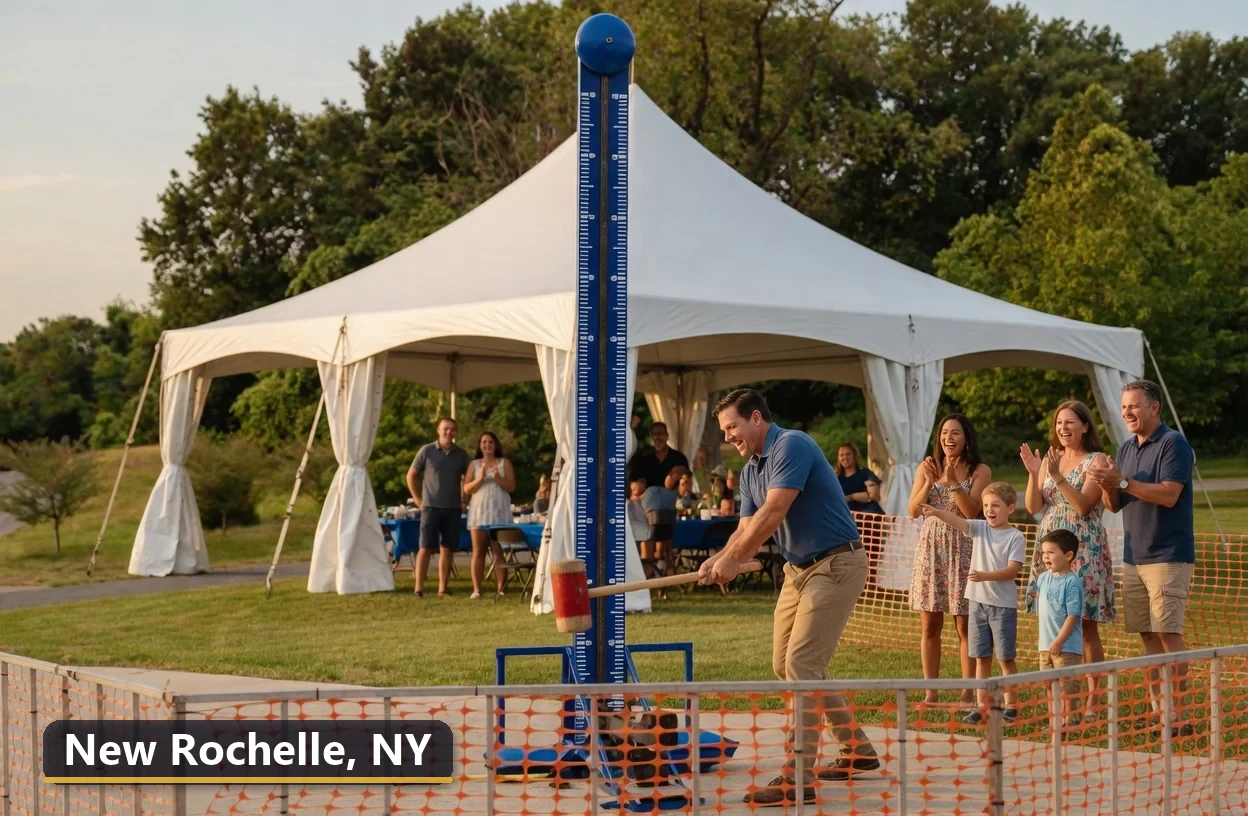 High striker carnival game rental in New Rochelle, New York for field days, parties and events
