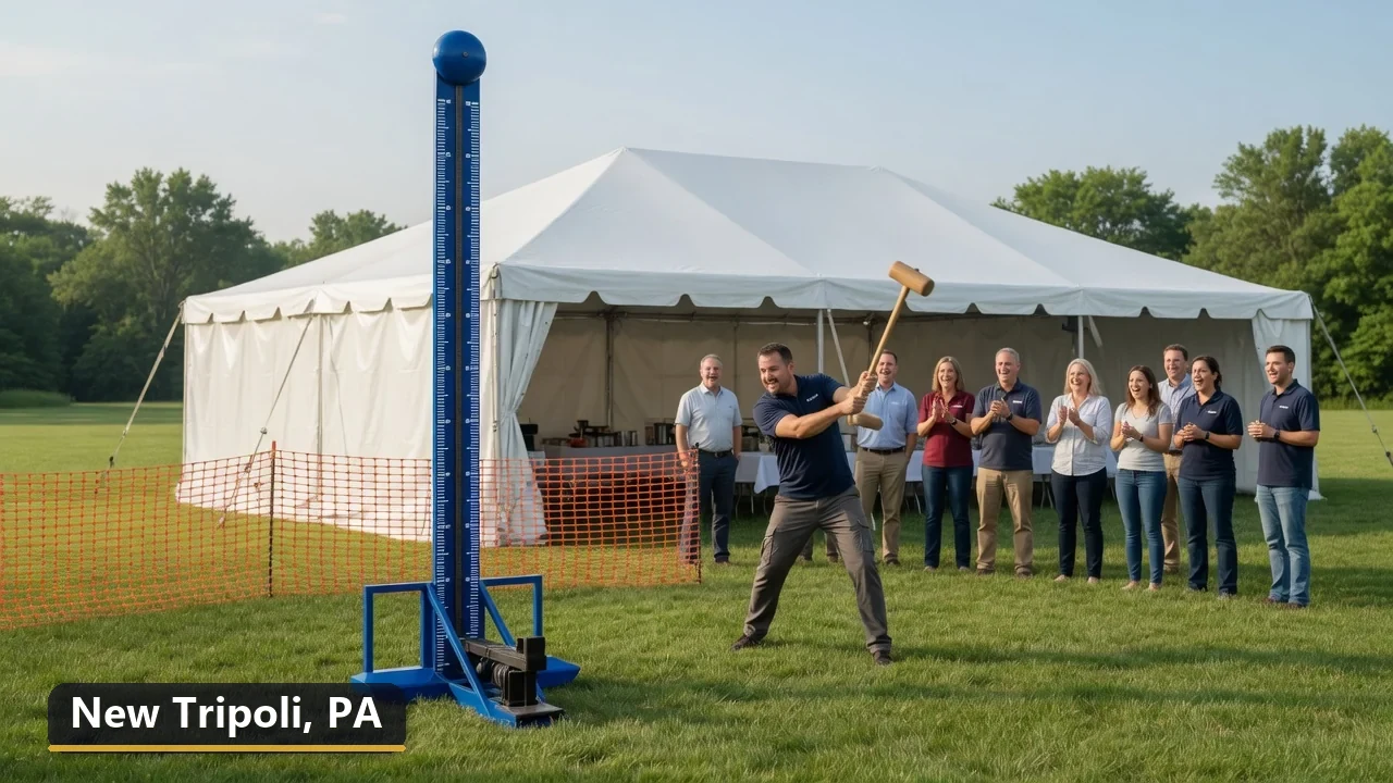 High striker carnival game rental in New Tripoli, Pennsylvania for field days, parties and events