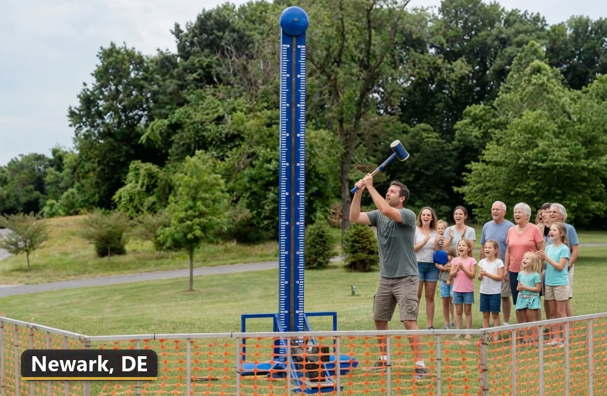 High striker carnival game rental in Newark, Delaware for field days, parties and events
