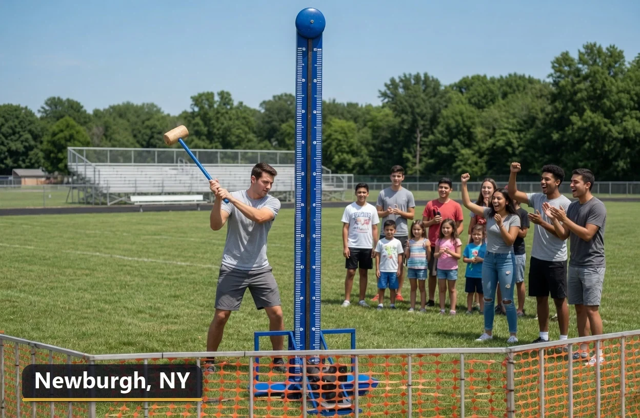 High striker carnival game rental in Newburgh, New York for field days, parties and events