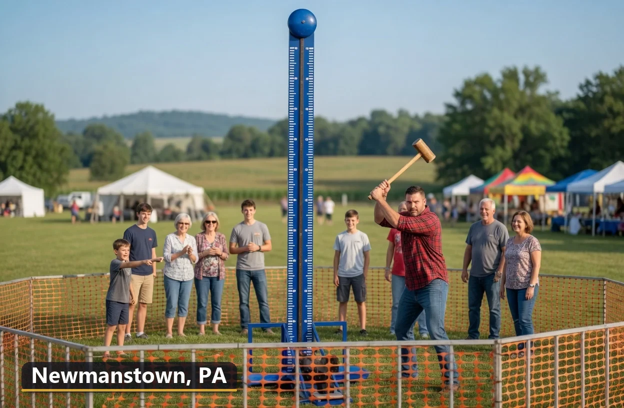 High striker carnival game rental in Newmanstown, Pennsylvania for field days, parties and events