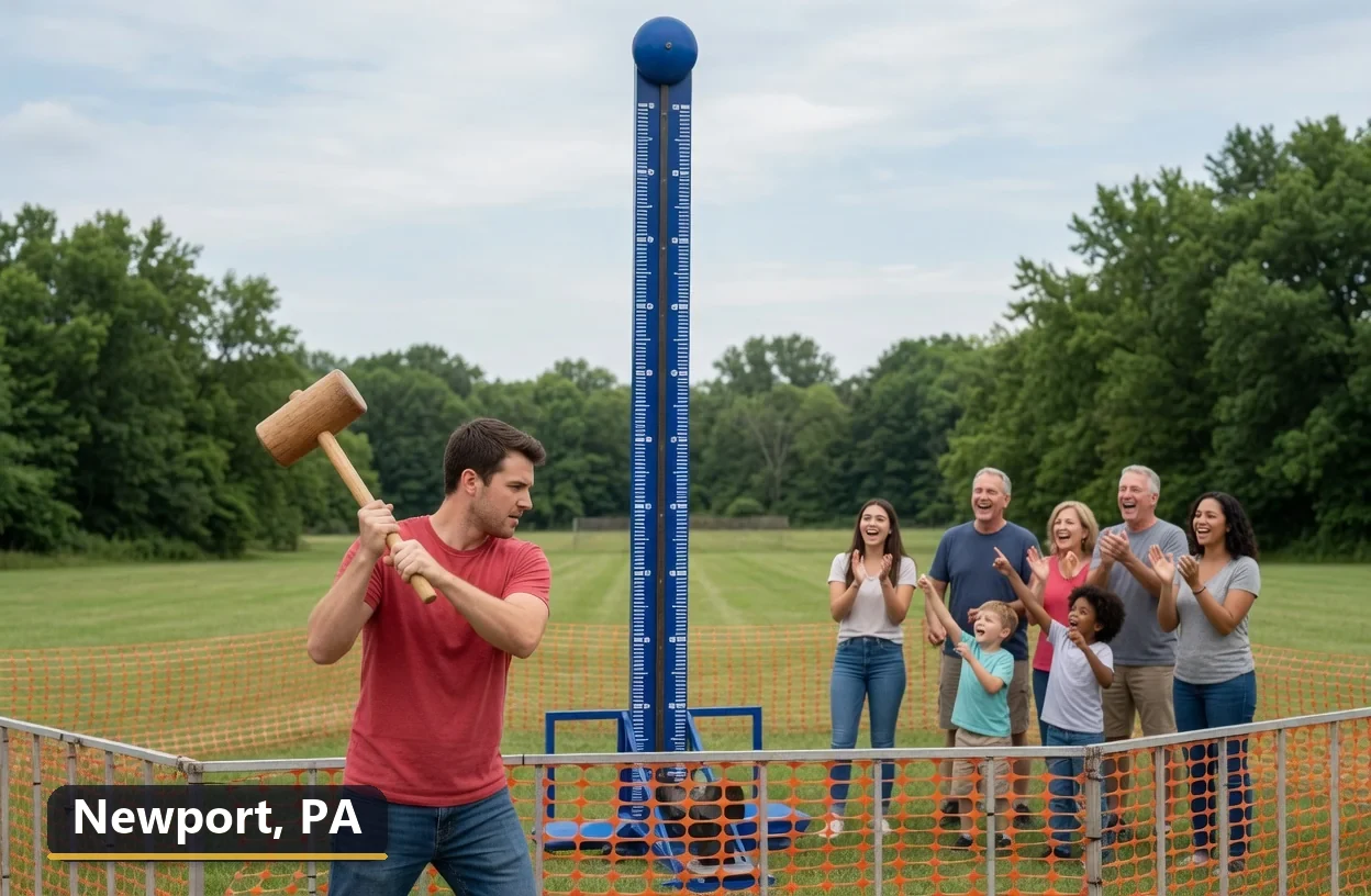 High striker carnival game rental in Newport, Pennsylvania for field days, parties and events