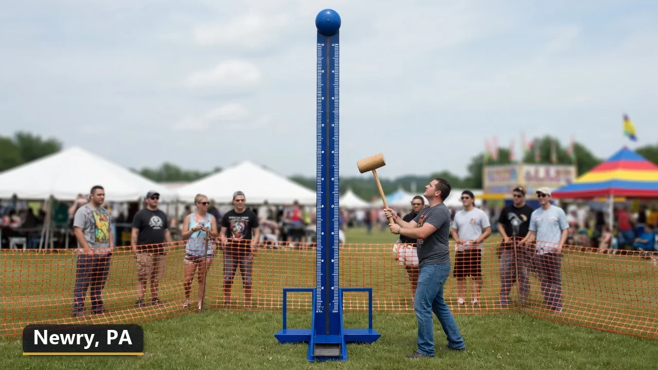 High striker carnival game rental in Newry, Pennsylvania for field days, parties and events