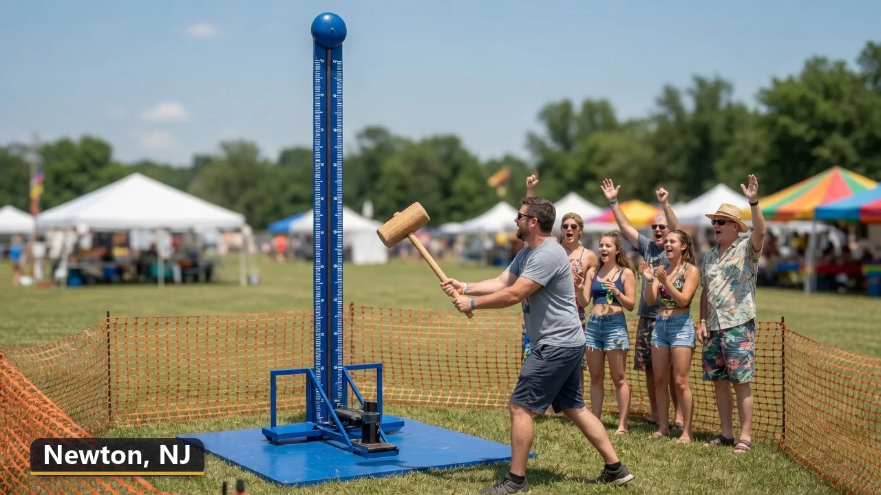 High striker carnival game rental in Newton, New Jersey for field days, parties and events