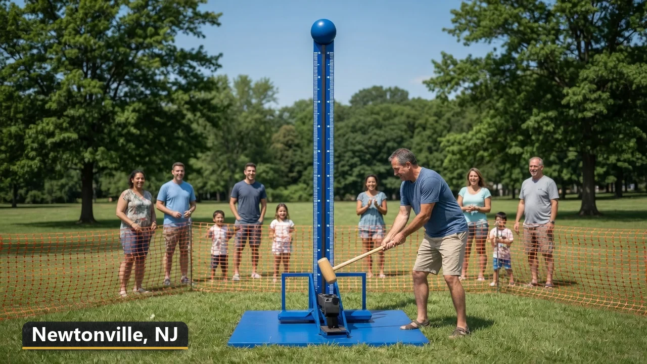 High striker carnival game rental in Newtonville, New Jersey for field days, parties and events