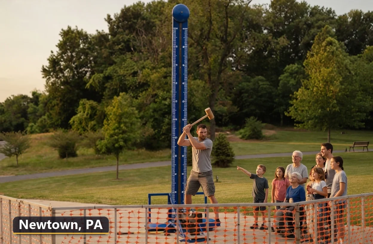 High striker carnival game rental in Newtown, Pennsylvania for field days, parties and events