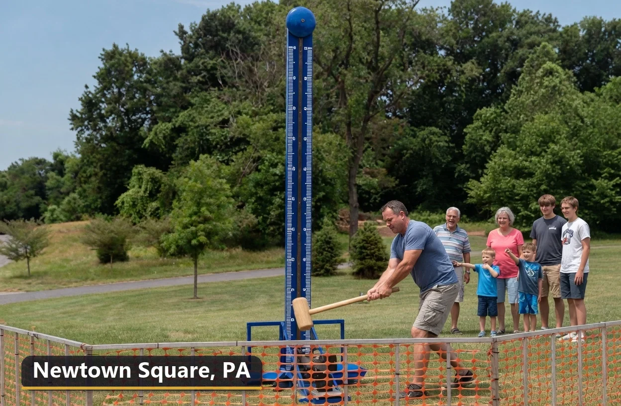 High striker carnival game rental in Newtown Square, Pennsylvania for field days, parties and events