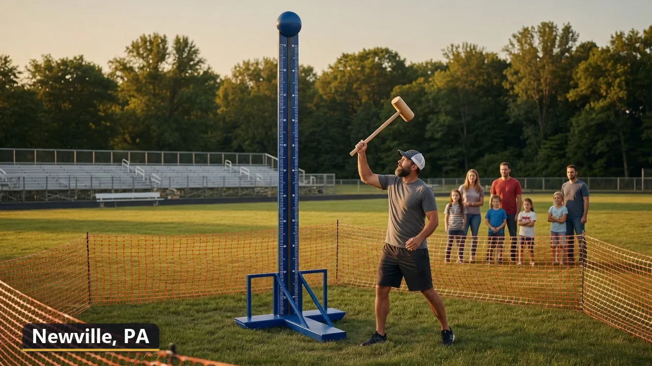 High striker carnival game rental in Newville, Pennsylvania for field days, parties and events