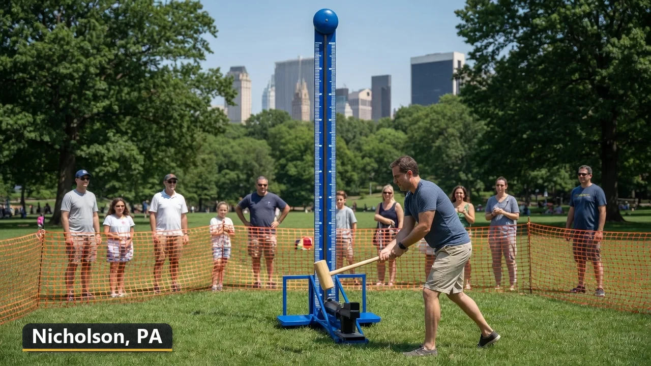 High striker carnival game rental in Nicholson, Pennsylvania for field days, parties and events