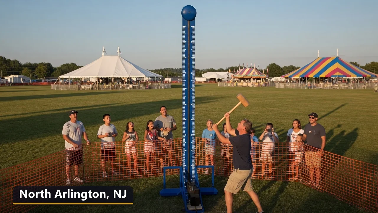 High striker carnival game rental in North Arlington, New Jersey for field days, parties and events