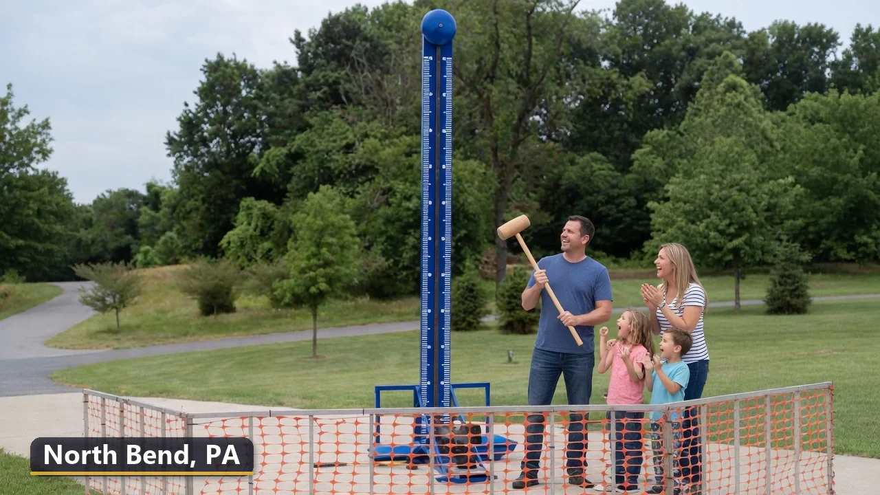 High striker carnival game rental in North Bend, Pennsylvania for field days, parties and events