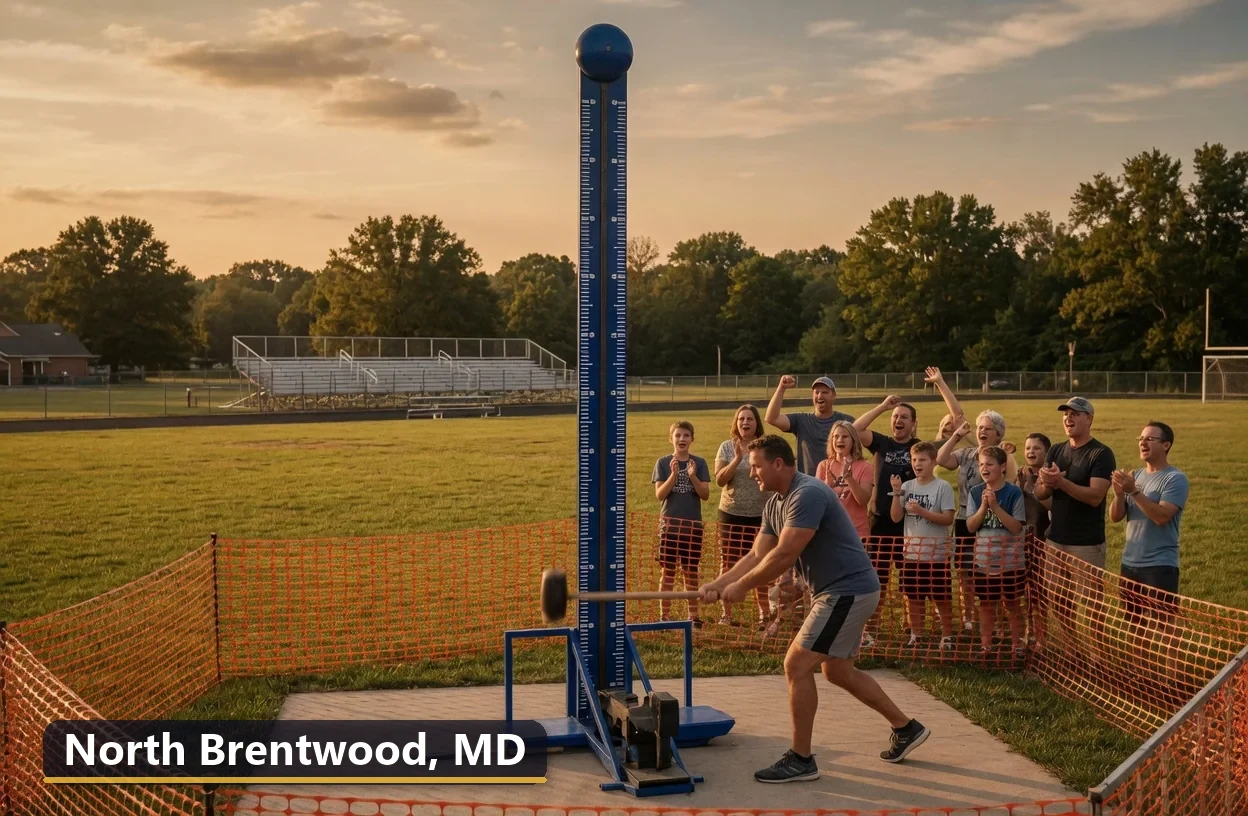 High striker carnival game rental in North Brentwood, Maryland for field days, parties and events