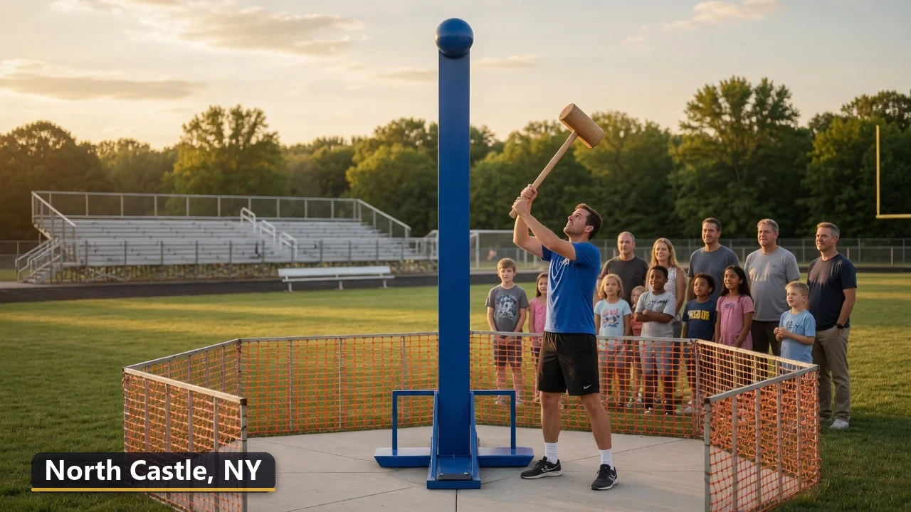 High striker carnival game rental in North Castle, New York for field days, parties and events