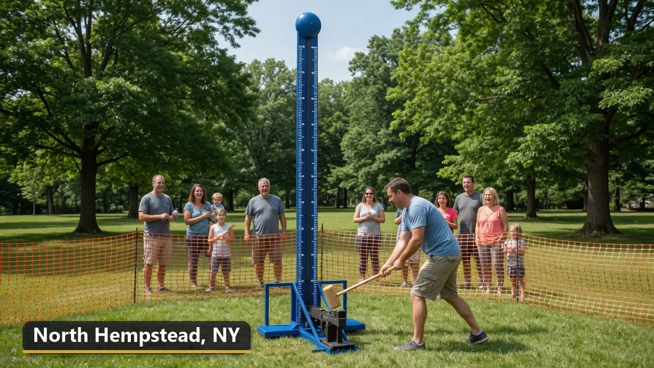 High striker carnival game rental in North Hempstead, New York for field days, parties and events
