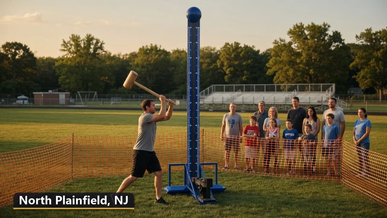 High striker carnival game rental in North Plainfield, New Jersey for field days, parties and events