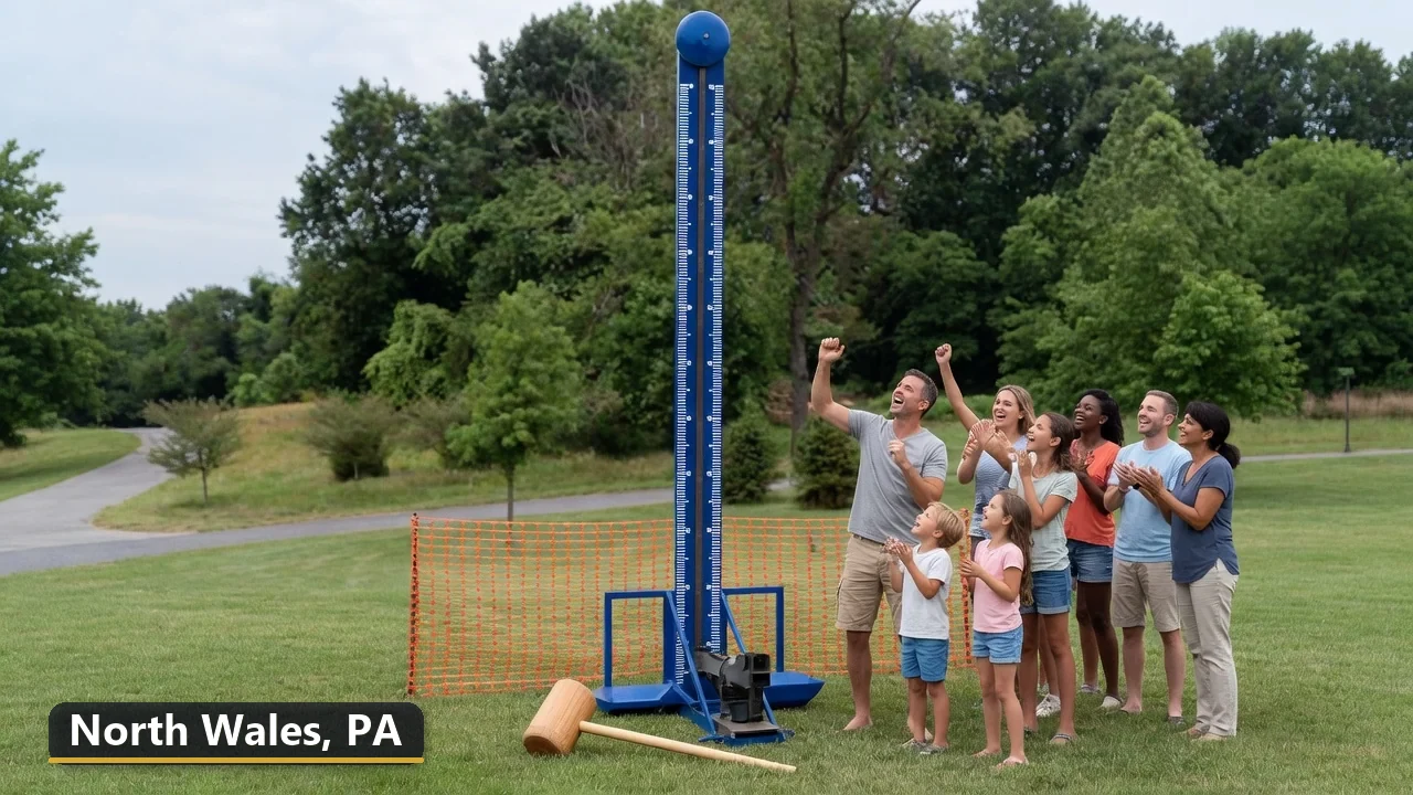 High striker carnival game rental in North Wales, Pennsylvania for field days, parties and events