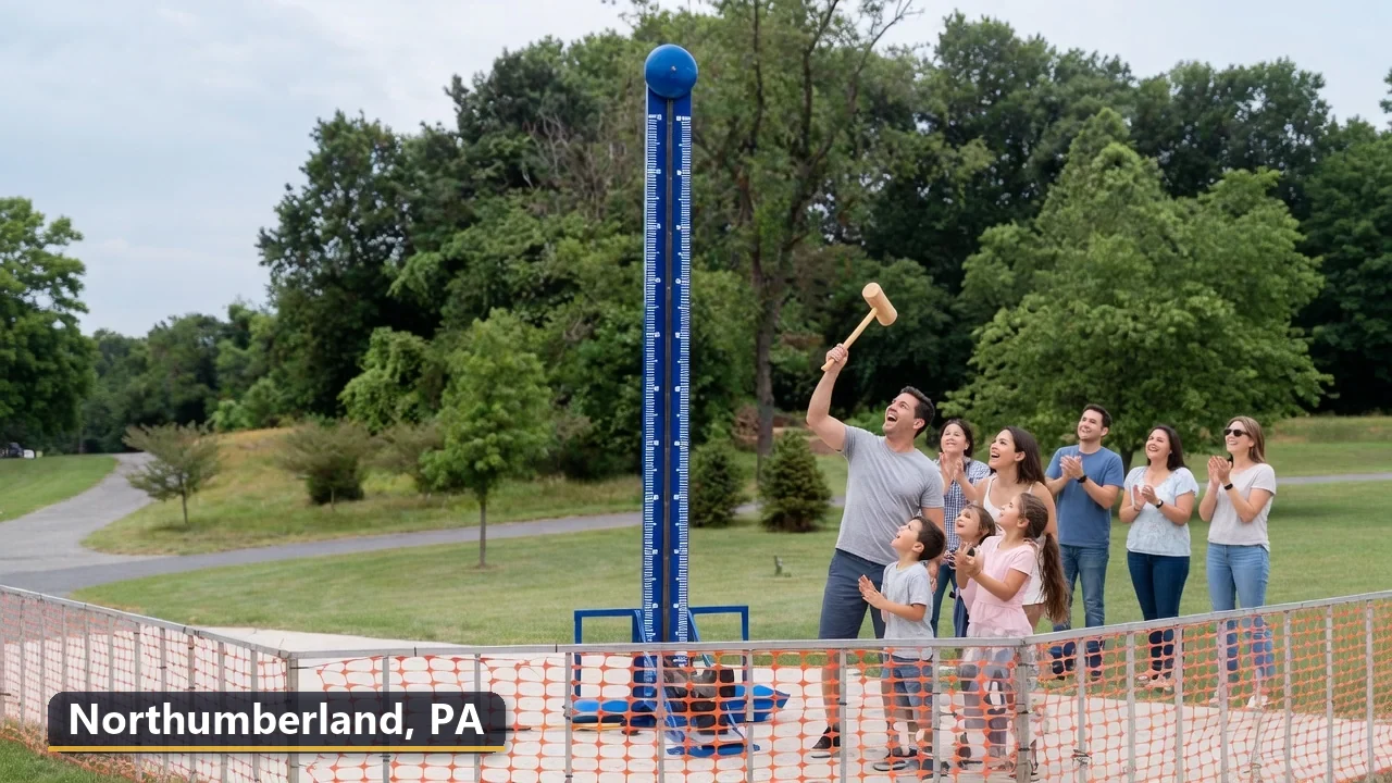 High striker carnival game rental in Northumberland, Pennsylvania for field days, parties and events