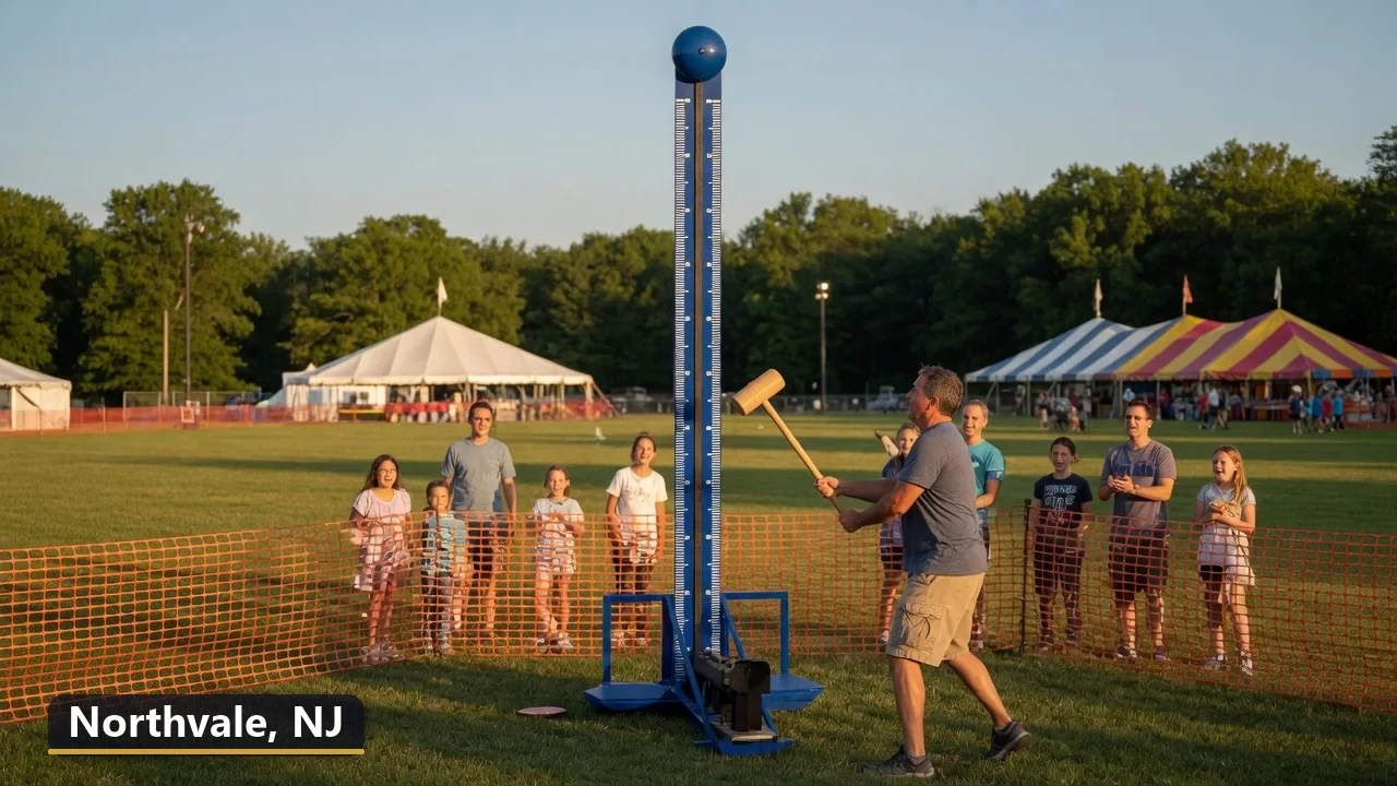 High striker carnival game rental in Northvale, New Jersey for field days, parties and events