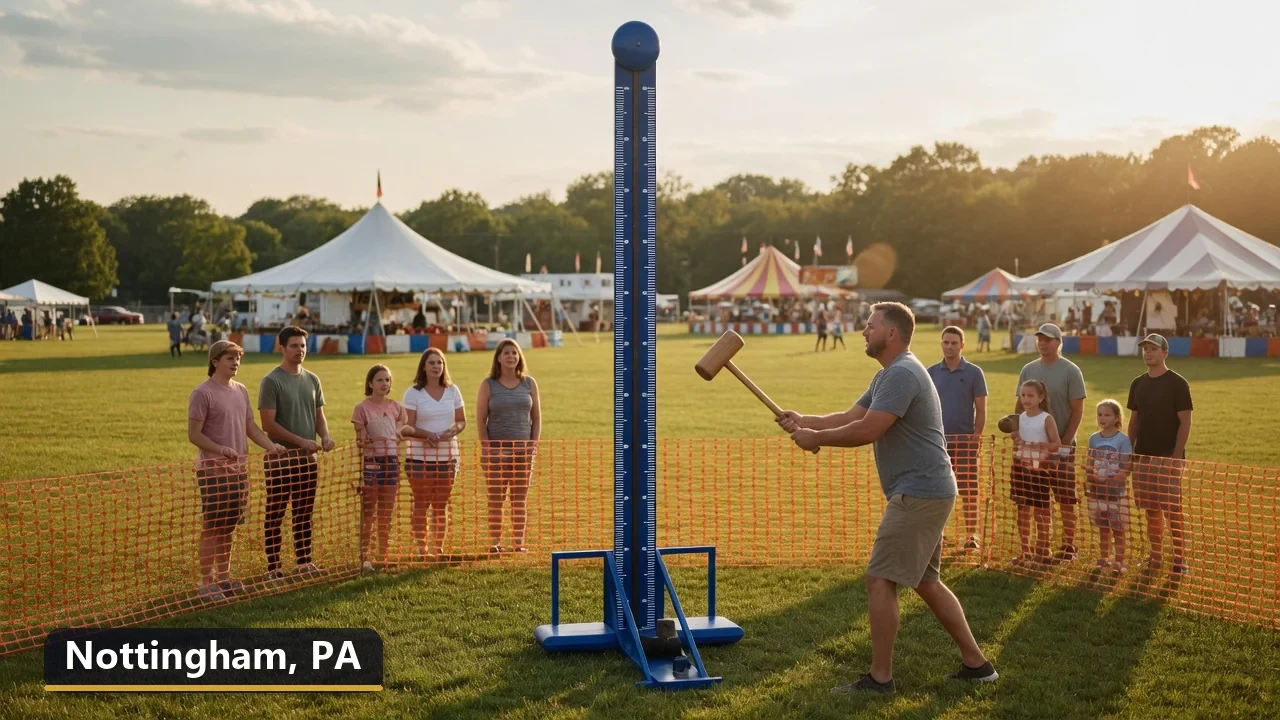 High striker carnival game rental in Nottingham, Pennsylvania for field days, parties and events