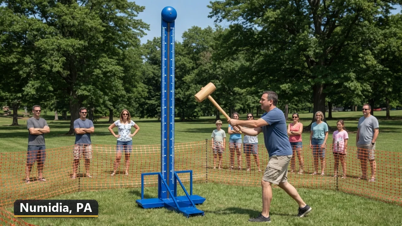 High striker carnival game rental in Numidia, Pennsylvania for field days, parties and events