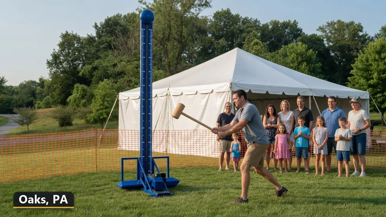 High striker carnival game rental in Oaks, Pennsylvania for field days, parties and events