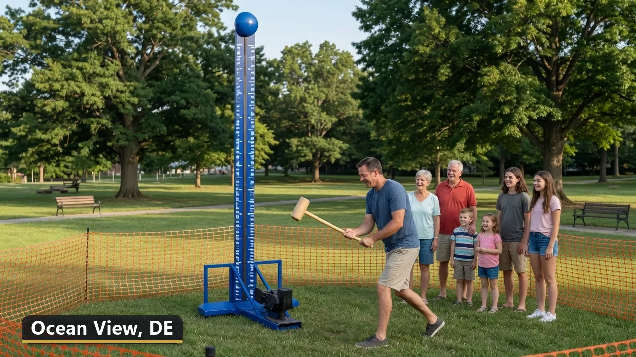 High striker carnival game rental in Ocean View, Delaware for field days, parties and events