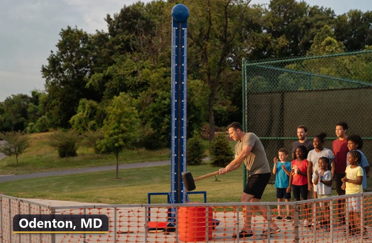 High striker carnival game rental in Odenton, Maryland for field days, parties and events