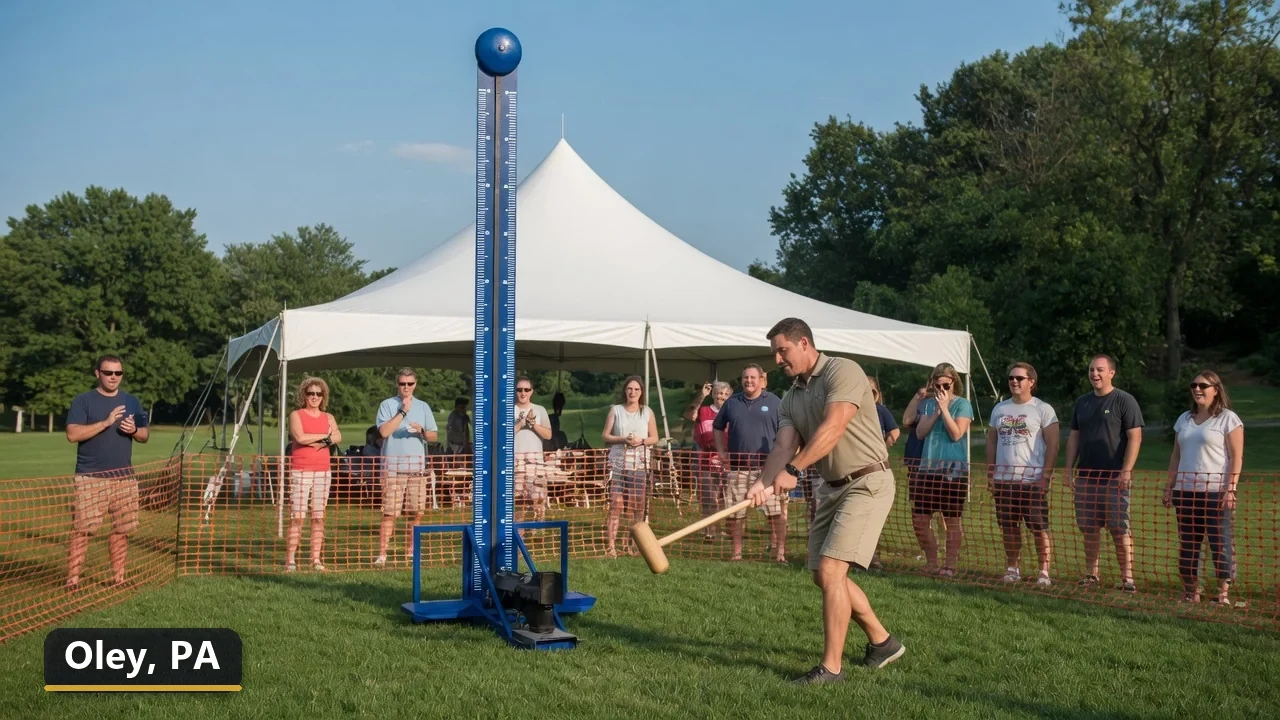 High striker carnival game rental in Oley, Pennsylvania for field days, parties and events