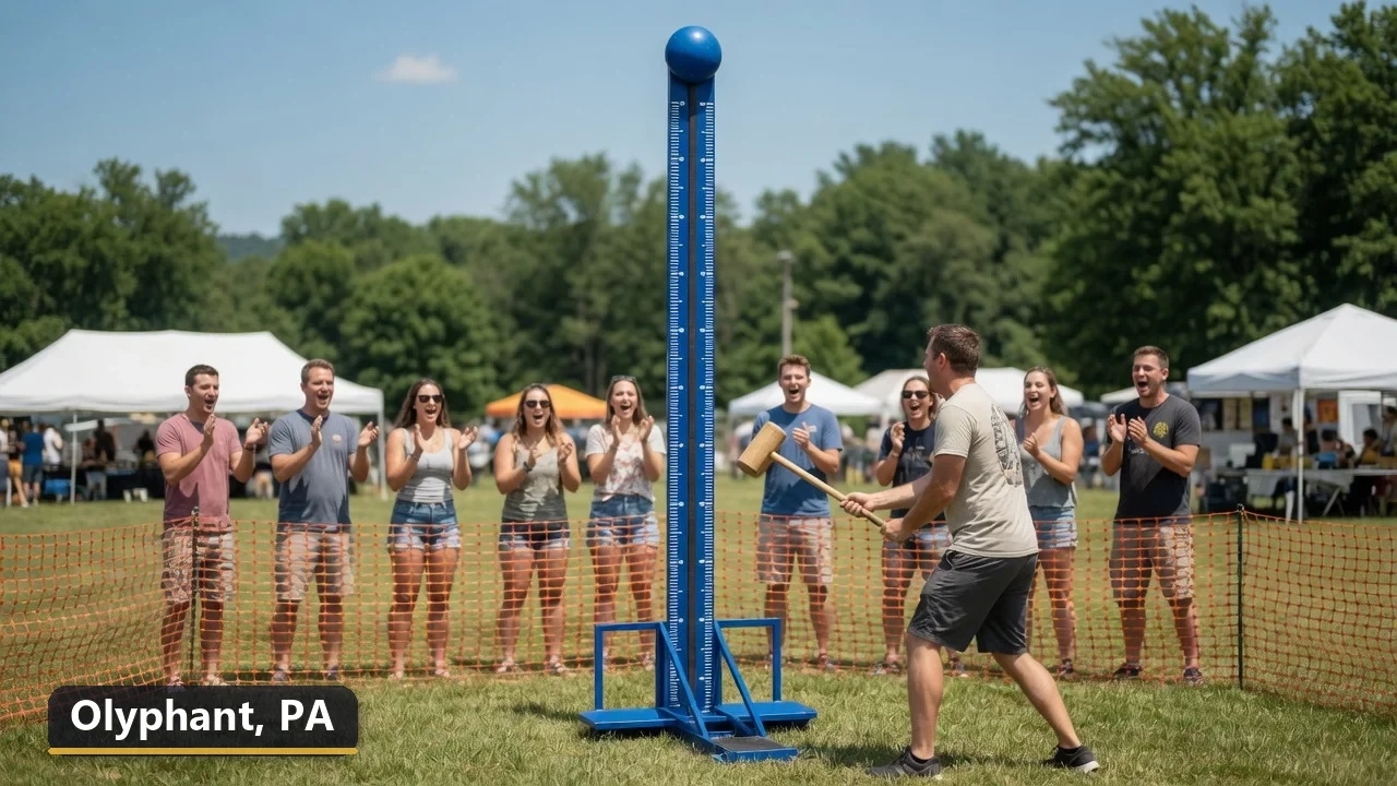 High striker carnival game rental in Olyphant, Pennsylvania for field days, parties and events