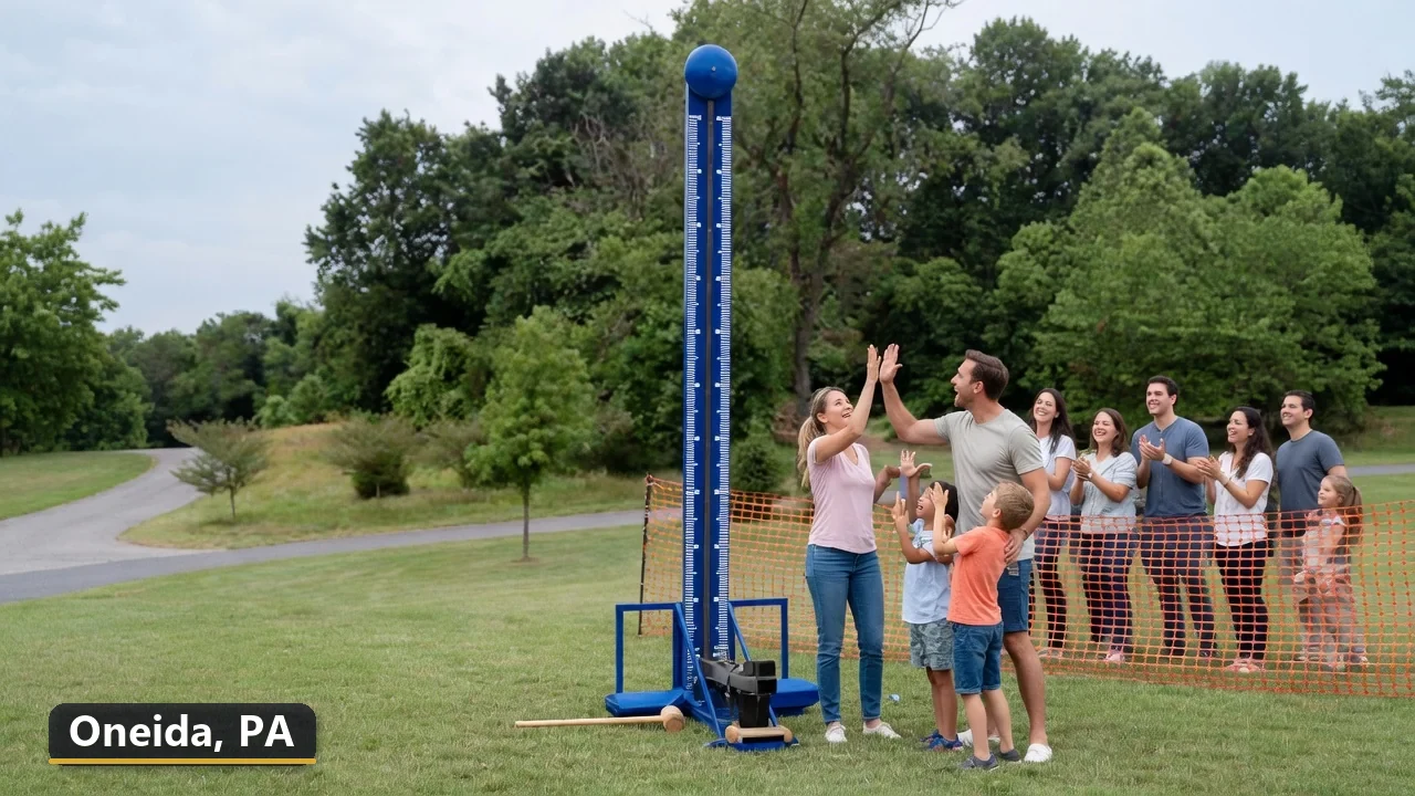 High striker carnival game rental in Oneida, Pennsylvania for field days, parties and events