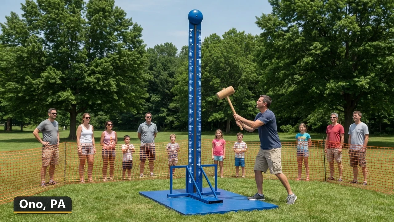 High striker carnival game rental in Ono, Pennsylvania for field days, parties and events
