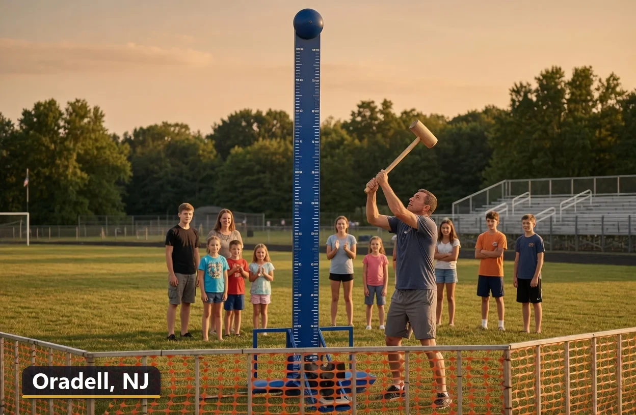 High striker carnival game rental in Oradell, New Jersey for field days, parties and events