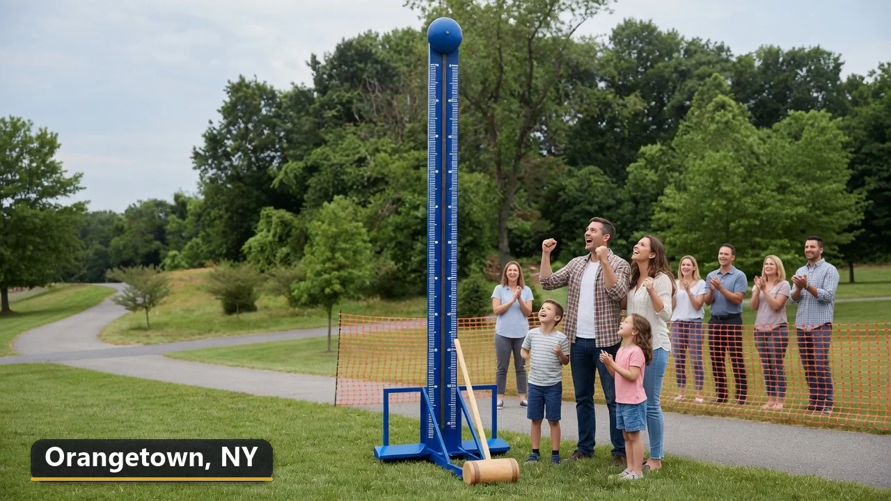 High striker carnival game rental in Orangetown, New York for field days, parties and events