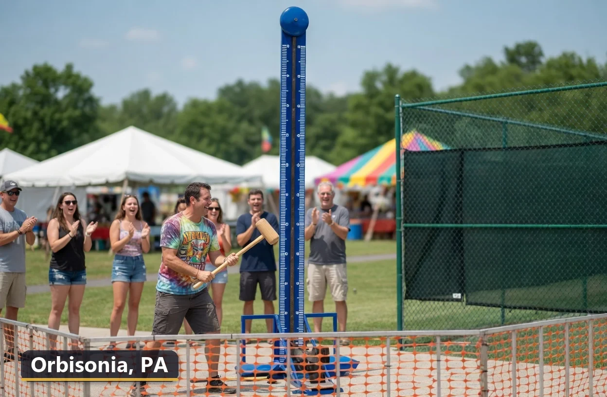 High striker carnival game rental in Orbisonia, Pennsylvania for field days, parties and events